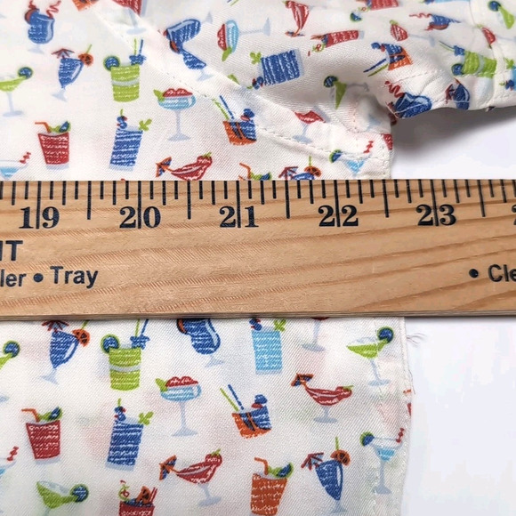 Age Of Wisdom Button Up Shirt Mens M White Multicolor Cocktails Print NEW NWT - Picture 11 of 12